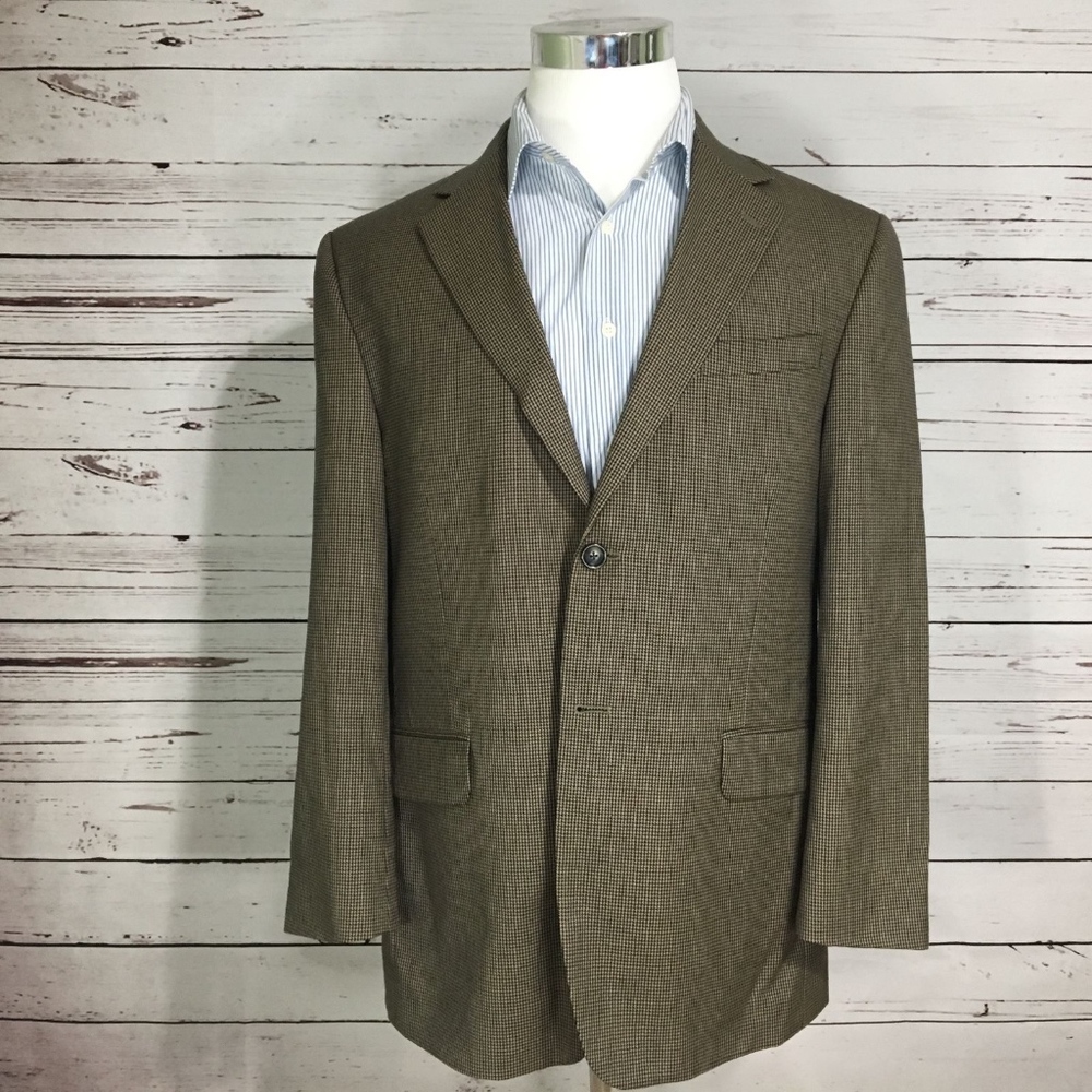 Men's STAFFORD Houndstooth Blazer 100% Wool